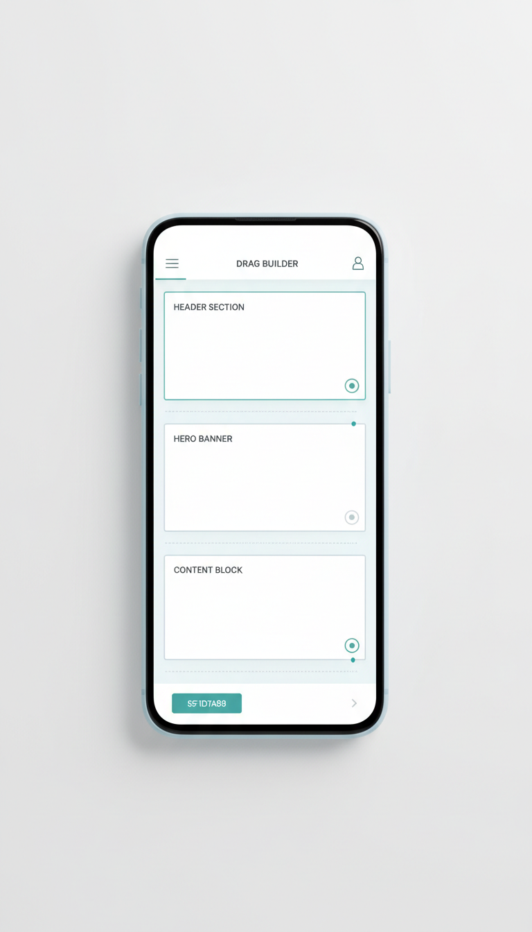 Drag-and-Drop Section Builder for Smartphones