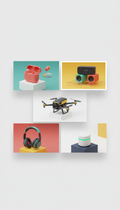 Modular homepage template with playful blocks