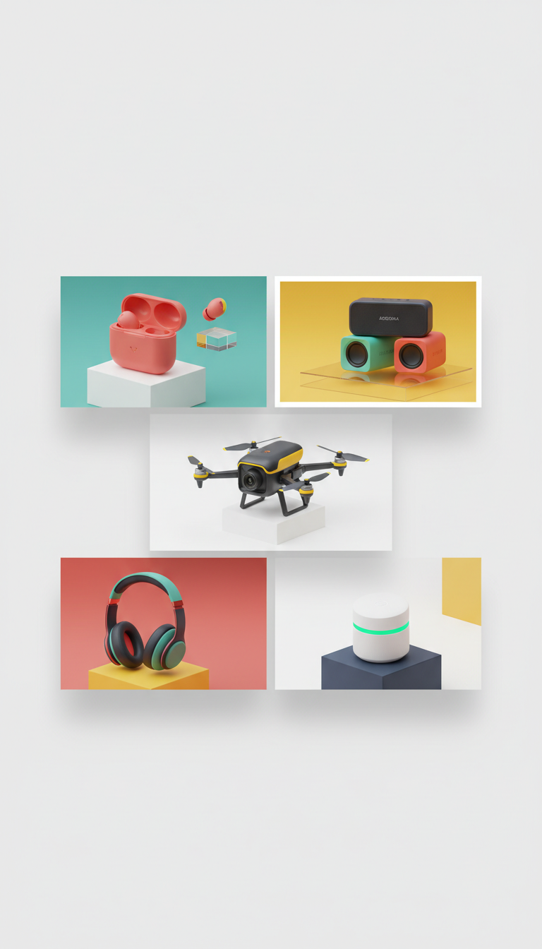 Modular homepage template with playful blocks
