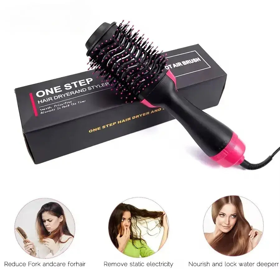 One Step Hot Air Brush (Dryer + Straightener + curler)