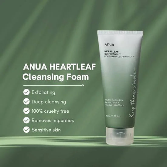 ANUA HEARTLEAF QUERCETINOL PORE DEEP CLEANSING FOAM KOREA 150ml