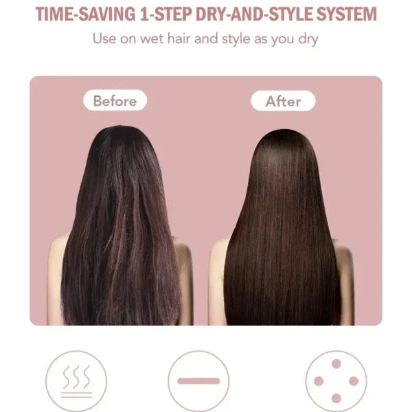 One Step Hot Air Brush (Dryer + Straightener + curler)