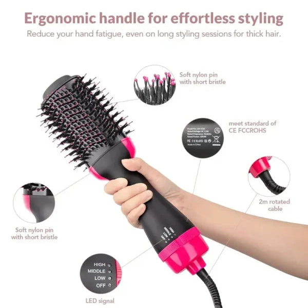 One Step Hot Air Brush (Dryer + Straightener + curler)