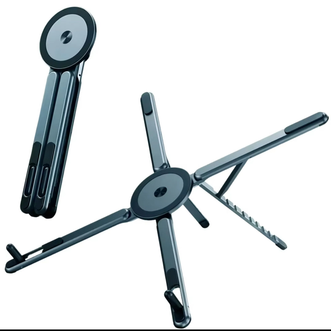 Adjustable Laptop Stand 3-in-1 Foldable Stand Multifunctional Magnetic Phone Holder Tripod for iPhone iPad MacBook Tablet